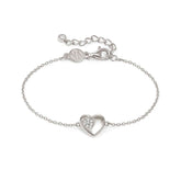 Nomination PETIT SPARKLE Armband aus 925er Silber, dazu mit Cubic Zirkonia verziertes Schmuckelement (004_Herz)